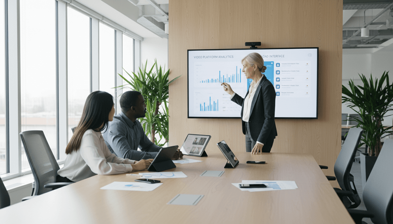 Students gathered around a monitor pointing at a Jira board